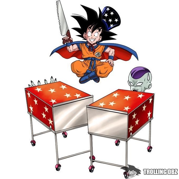 Goku magicien decoupe freezer parodie