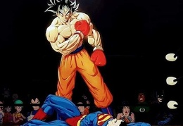 Goku boxe superman parodie dbz